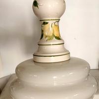 462 LAMPADARIO CERAMICA E VETRO CON DISEGNI