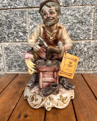 Statuina Capodimonte ciabattino con certificato