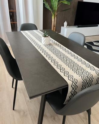 Tavolo allungabile 140-200x80 piano in gress