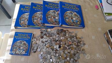 lotto oltre 5kg monete mondiali + Cataloghi 