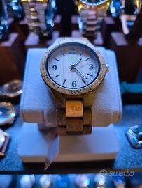 Orologio Rifle Natural Wood Legno Bicolore Nuovo