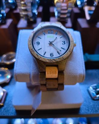 Orologio Rifle Natural Wood Legno Bicolore Nuovo