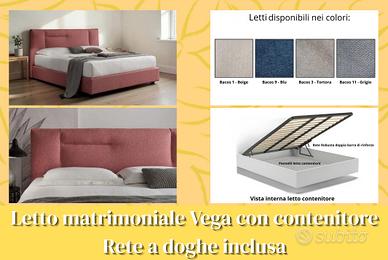 [NUOVO] LETTO MATRIMONIALE VEGA CON CONTENITORE