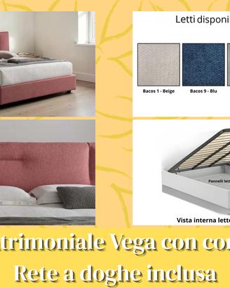 [NUOVO] LETTO MATRIMONIALE VEGA CON CONTENITORE