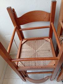 sedie in legno impagliate