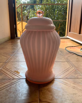 barattolo in vetro artistico rosa Vetri Artistici