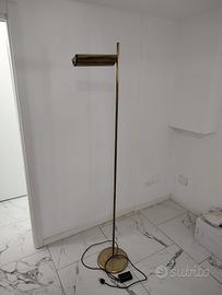 Piantana lampada da terra vintage in ottone