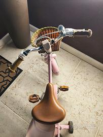 Bicicletta bimba 14 pollici STITCH rosa con cestin