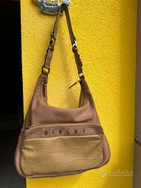Borsa a spalla Sisley vintage anni 2000 beige