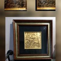 Quadra/panello/opera decorativa italiana su foglia