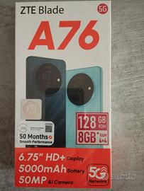 Smartphone nuovo ZTE A76 128 GB nero 