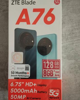 Smartphone nuovo ZTE A76 128 GB nero 
