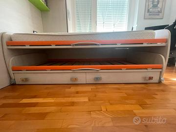 Letto con letto scorrevole