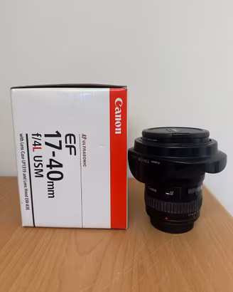 Canon EF 17-40mm f/4L USM Serie L + scatola e para