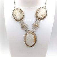 Collana argento XX secolo con cammeo