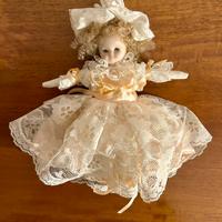 Bambolina piccola damina da colleziione