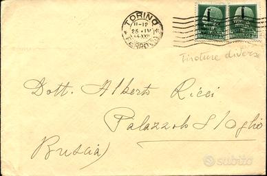 H84 - Lettera da Torino a Palazzolo s/Oglio (BS)