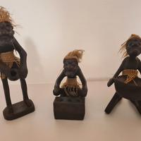 Sculture in legno e corda artigianato africa