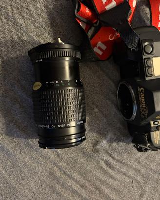 fotocamera analogica Canon  T 70 + Fd 35 105