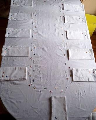 Tovaglia da tavolo con 12 tovaglioli