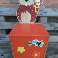 Cassapanca/seggiola legno per bambini wwf