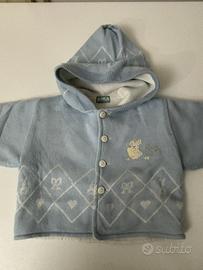 Giacca cardigan neonato 50% lana calda e morbida