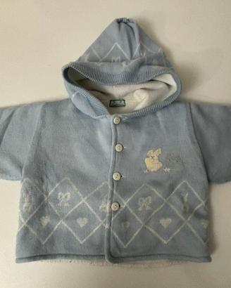 Giacca cardigan neonato 50% lana calda e morbida