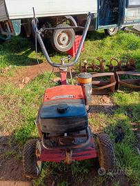 Motozappa 7 cv con zampette rulli e gomme