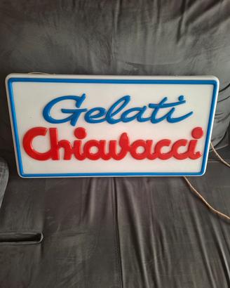 insegna luminosa chiavacci termoformata