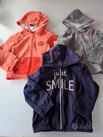 Set 3 felpe bambina con cerniera 2-3 anni miste
