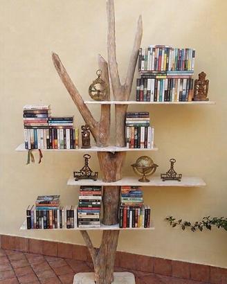 Libreria a d'albero pezzo unico 