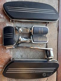 Kit pedane completo Originale Harley Touring nere/