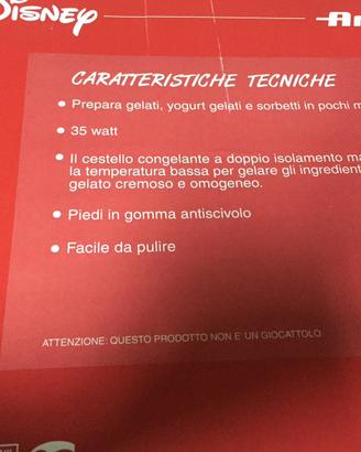 Macchina del gelato ariete x disney