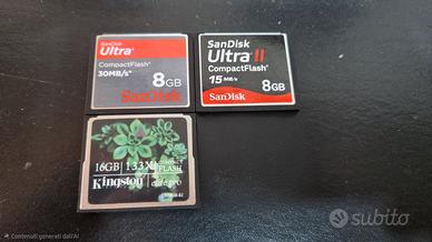 3x CF CompactFlash 8GB + 16GB SanDisk Kingston 