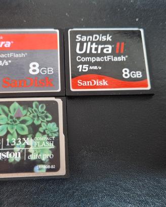 3x CF CompactFlash 8GB + 16GB SanDisk Kingston 