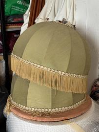 2 Grandi paralumi lampade vintage verde