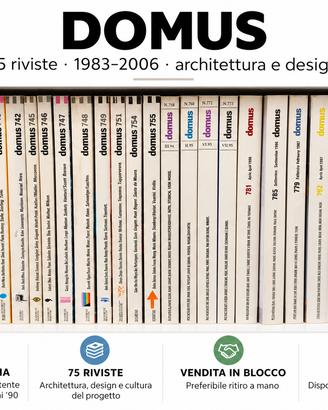 Blocco 75 numeri rivista DOMUS, dal 1977 al 2007