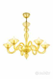 Lampadario vetro stile murano