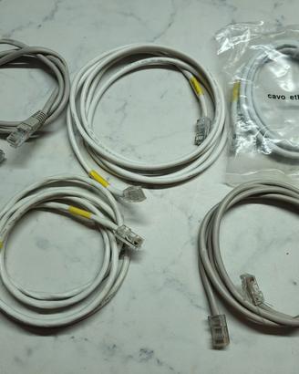 (A) - n° 5 Cavetti Ethernet con Connettori RJ45