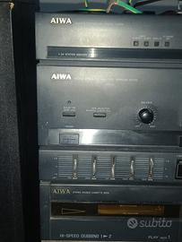 Impianto stereo aiwa completo di casse e cavi 