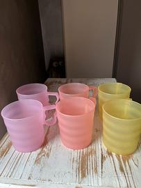 6 bicchieri Tupperware colorati