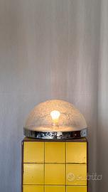 Lampada anni 70 tavolo o muro vetro pulegoso