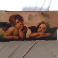 quadro in legno raffigurante angeli
