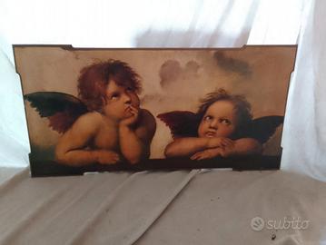 quadro in legno raffigurante angeli