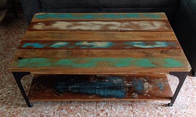 tavolino da caffè legno massello vintage