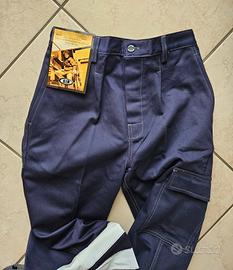 PANTALONE LAVORO nuovo SIR fustagno BLU cotone 44