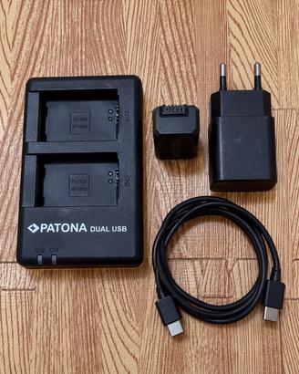 PATONA Dual USB Caricabatterie Sony NP-FW50 Doppio