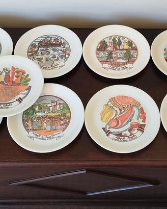 14 Piatti Ceramica Vintage De Simone Autogrill Ann