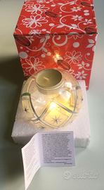 Sfera trasparente Porta Candela con luce interna