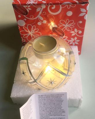 Sfera trasparente Porta Candela con luce interna